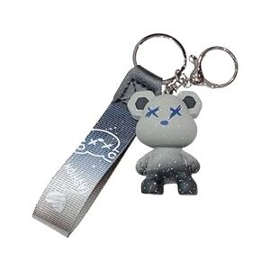 Cartoon Bear Ombre Gray‎ Silicone Keychain Bag Purse Charm Backpack Doll NEW